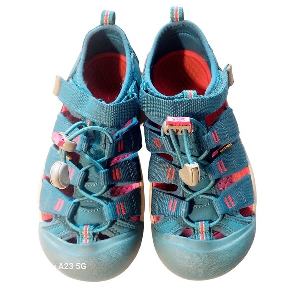 Keen Kids Seacamp II CNX Sandals Size 2 Blue/Pink Lightweight Quick dry - Picture 1 of 5
